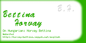 bettina horvay business card